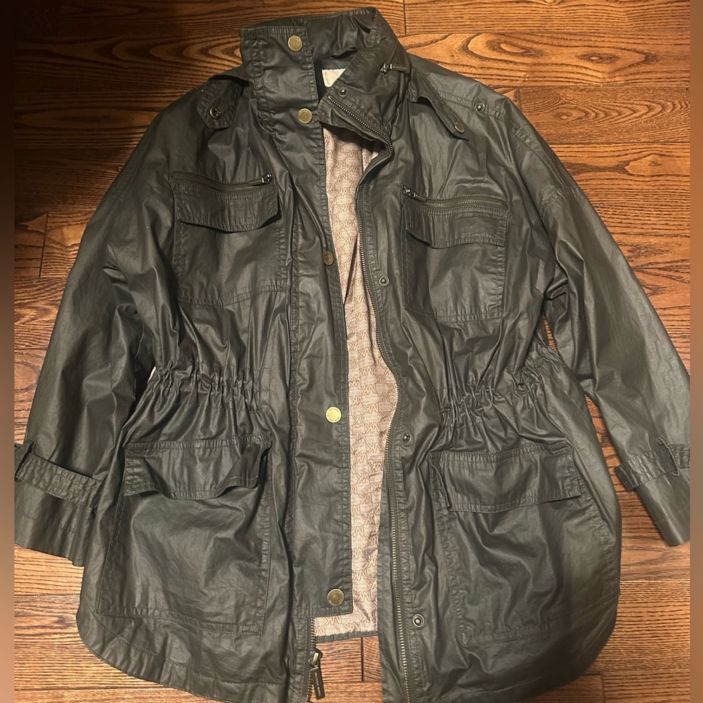 Michael Kors Dark army, green rain, jacket 🧥